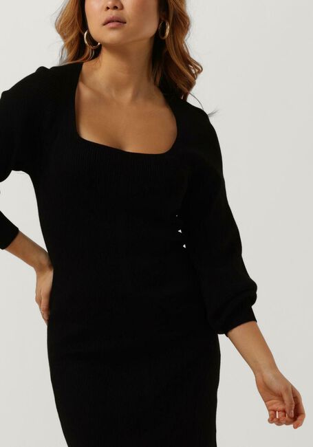 OBJECT Mini robe JAGNES L/S KNIT DRESS en noir - large