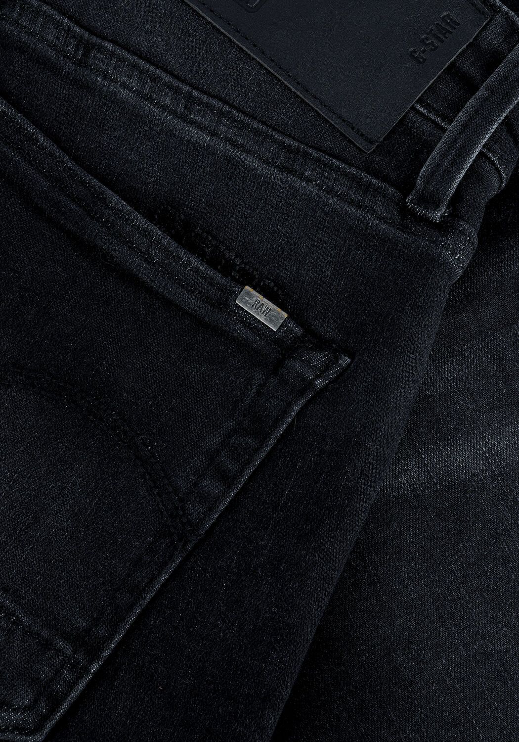 Zwarte G-STAR RAW Jeans 3301 SLIM SHORT - large