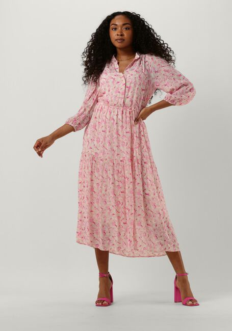 LEVETE ROOM Robe midi ANJA 1 en rose - large