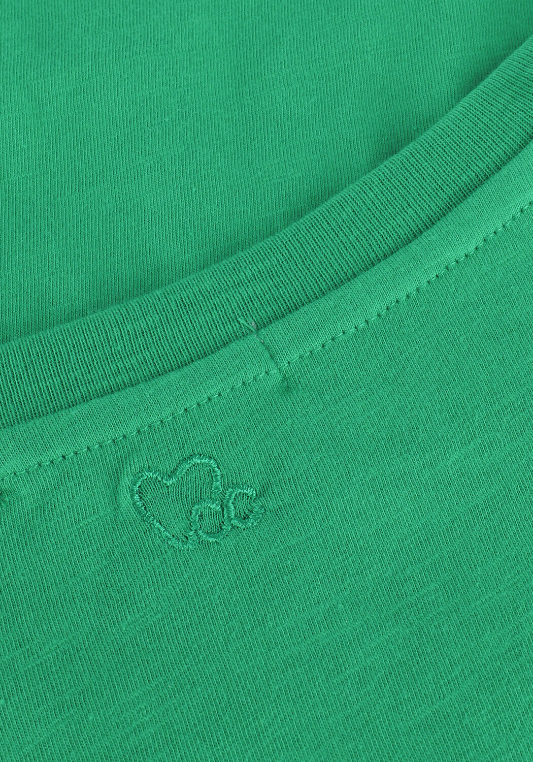 Groene CC HEART T-shirt BASIC V-NECK T-SHIRT - large