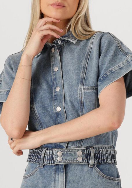 Blauwe ROUGE EDIT  ROUJOLIE 2/4 DENIM PLAYSUIT - large