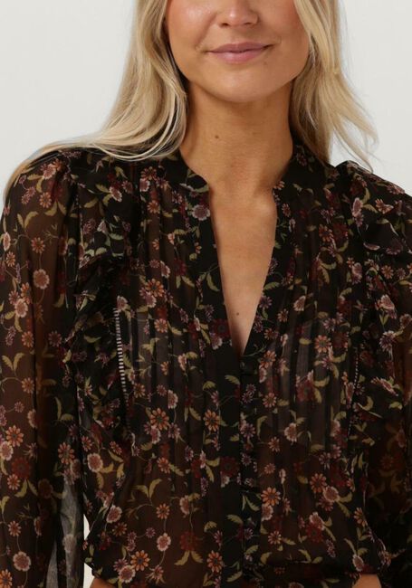 Zwarte GUESS  LS DIONNE TIE FRONT TOP - large