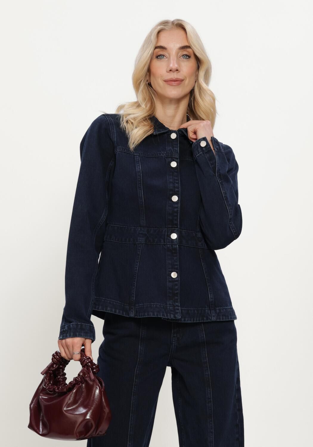 MSCH COPENHAGEN Veste en jean MSCHEVI DENIM JACKET Bleu fonc&eacute; - large
