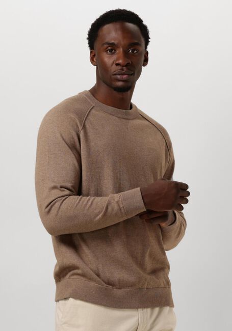 SAINT STEVE Pull PELLE en taupe - large