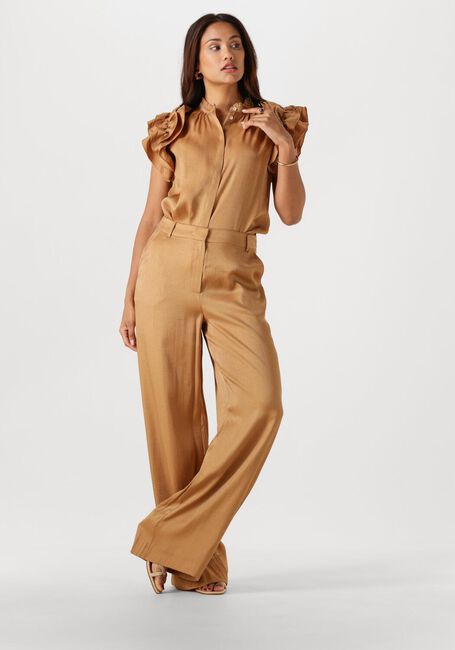 AAIKO Pantalon large CECILIA VIS 355 en camel - large