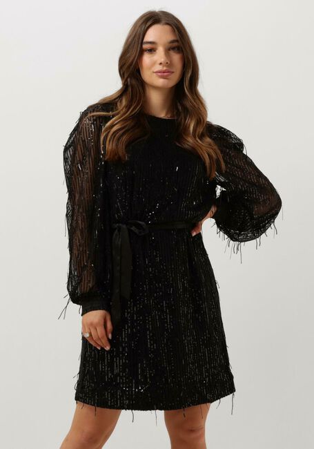 Zwarte SUMMUM Mini jurk DRESS FRINGE SEQUINS - large