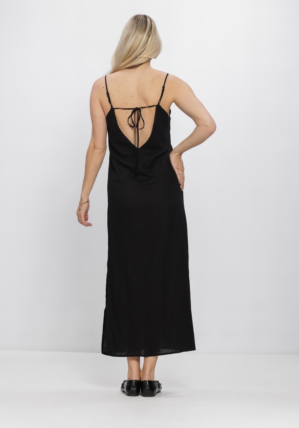 Zwarte GRACE & MILA Maxi jurk SS26210019 - large