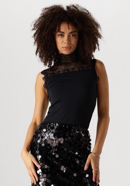 Zwarte MINUS Top VANESSA HIGH NECK - large