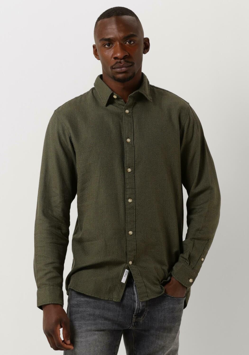 SELECTED HOMME Chemise decontracte SLIMROBIN SHIRT LS W CAMP en vert Omoda