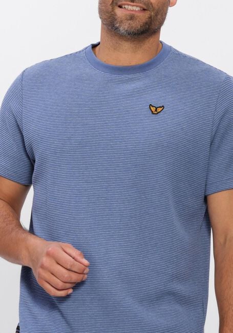 PME LEGEND T-shirt TWO TONE TEXTURED STRIPE en bleu - large