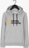 Lichtgrijze NATIONAL GEOGRAPHIC Sweater UNISEX HOODY WITH BIG LOGO