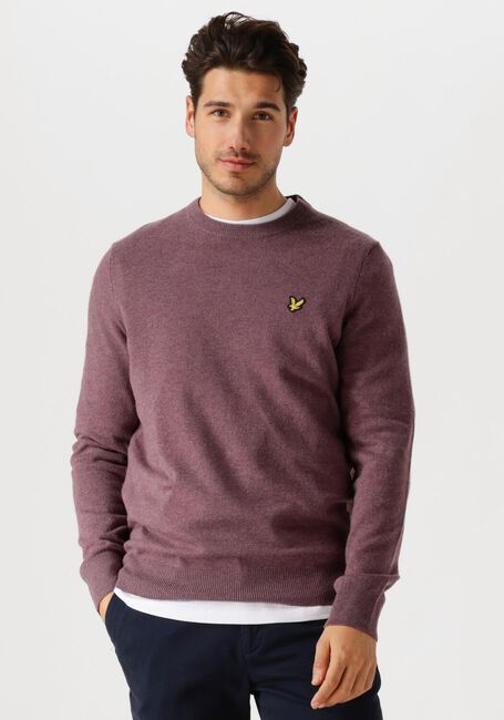 LYLE & SCOTT Pull LAMBSWOOL BLEND CREW NECK JUMPER en violet - large