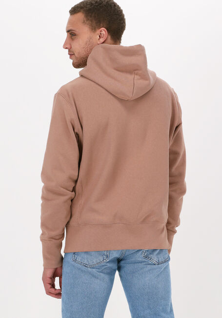 Bruine CHAMPION Sweater HOODED SWEATSHIRT MEN - large