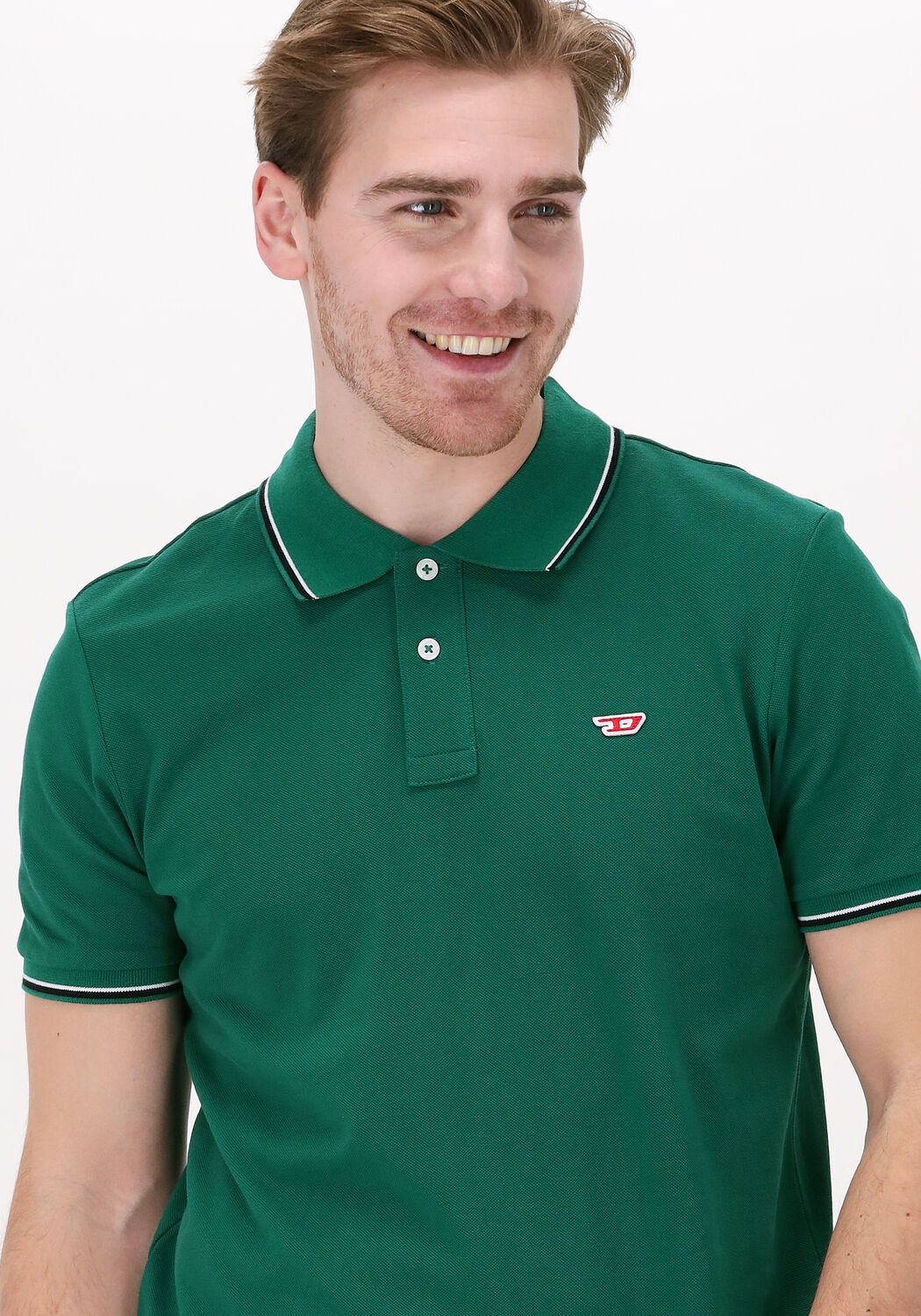 DIESEL Polo T SMITH D Vert fonce Omoda