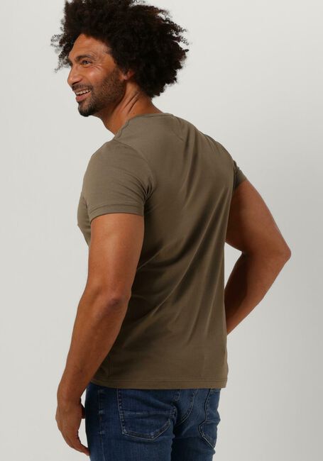 Donkergroene TOMMY HILFIGER T-shirt STRETCH EXTRA SLIM FIT TEE - large