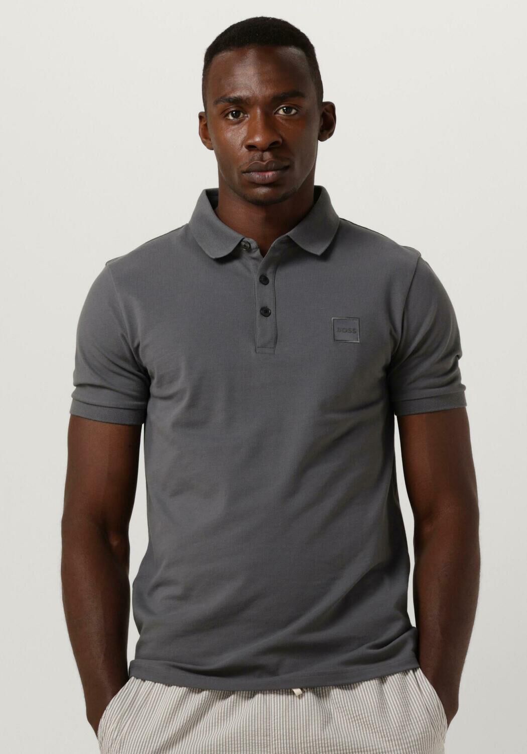 BOSS Polo PASSENGER Gris fonce Omoda