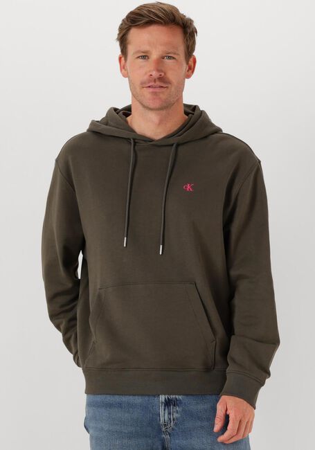 CALVIN KLEIN Chandail LS EU 350TERRY MONOGRAM HOODIE en gris - large