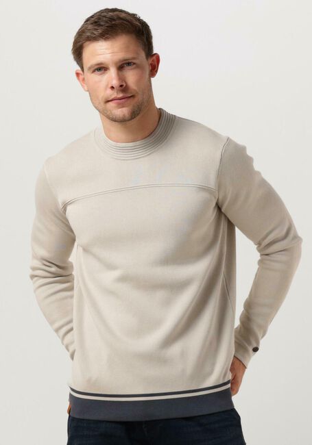CAST IRON Pull MOCK NECK COTTON MODAL MOCKNECK en beige - large
