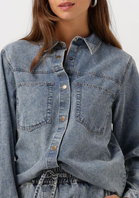 Lichtblauwe LOLLYS LAUNDRY  MEGLL SHIRT LS - large