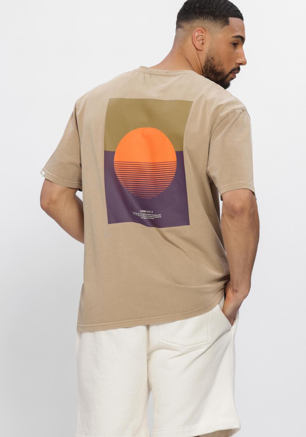 Zand ANERKJENDT T-shirt AKVILLADS SUN PRINT SS TEE - large