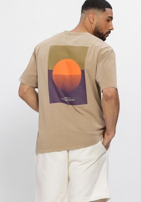 ANERKJENDT T-shirt AKVILLADS SUN PRINT SS TEE en beige - large