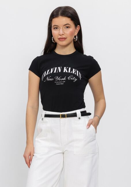 CALVIN KLEIN T-shirt SS GRAPHIC LOGO BABY TEE en noir - large