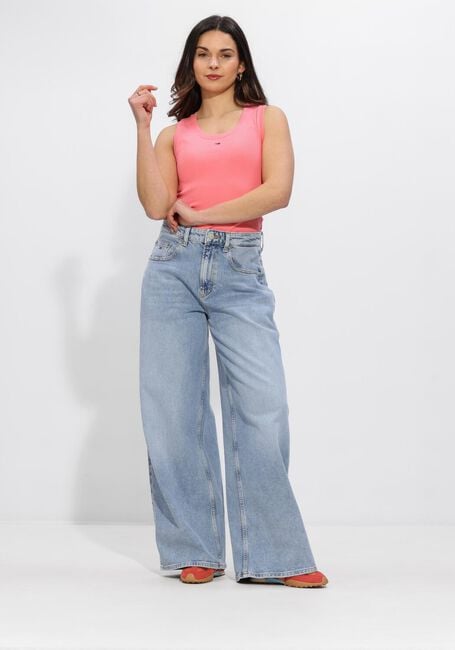 Roze TOMMY JEANS Top TJW ESSENTIAL RIB TANK EXT - large