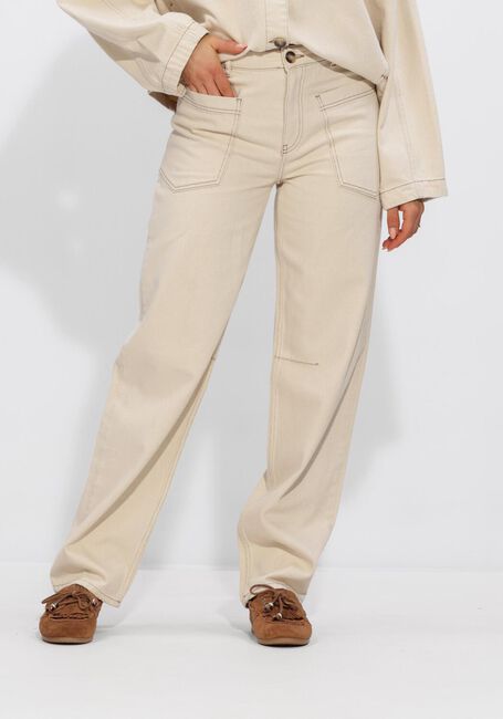 Gebroken wit ANOTHER LABEL Broeken/jumpsuits ALNAYOMI NATURAL DENIM PANTS - large