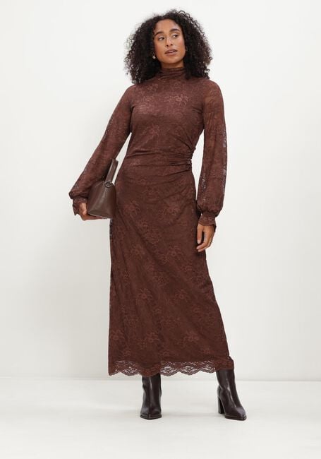 POM AMSTERDAM Robe midi ANNA CHOCOLATE BROWN en marron - large
