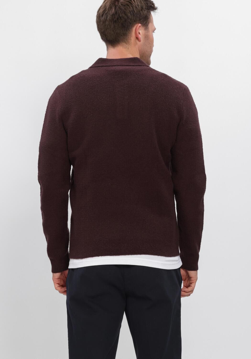 Bordeaux PROFUOMO Polo BOILED WOOL - large