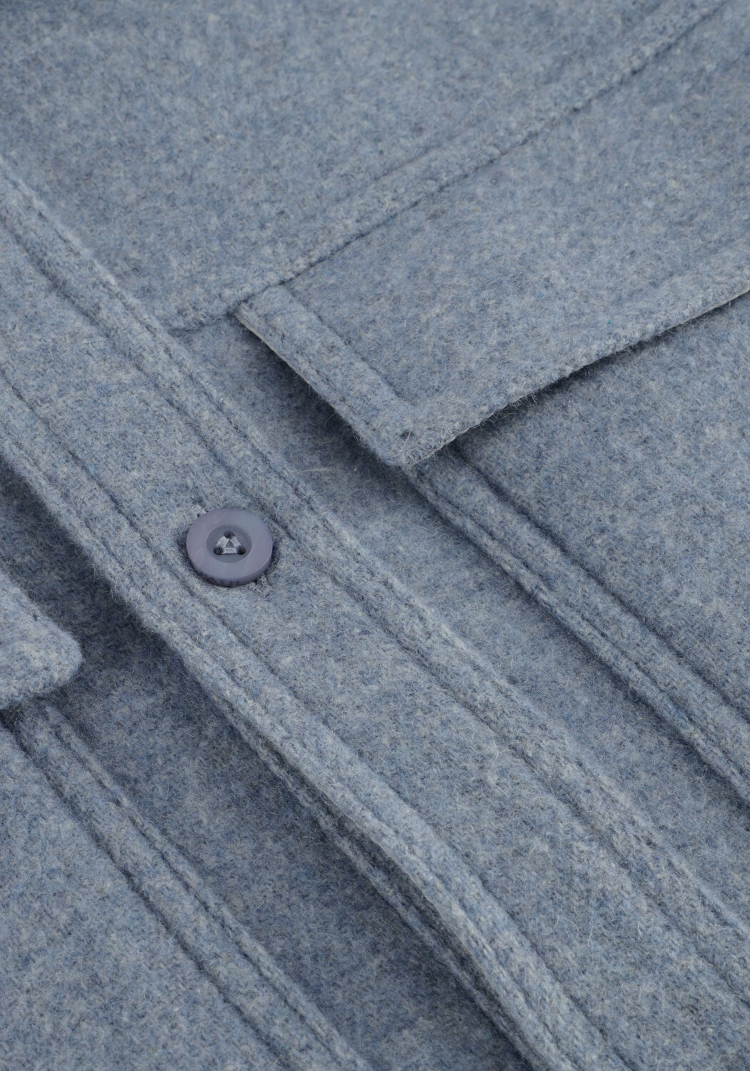 PURE PATH Surchemise REGULAR FIT FLANNEL OVERSHIRTS Bleu clair - large