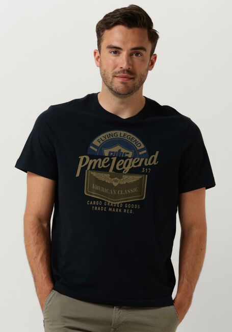 PME LEGEND T-shirt SHORT SLEEVE R-NECK SINGLE JERSEY LW PLAY en bleu - large