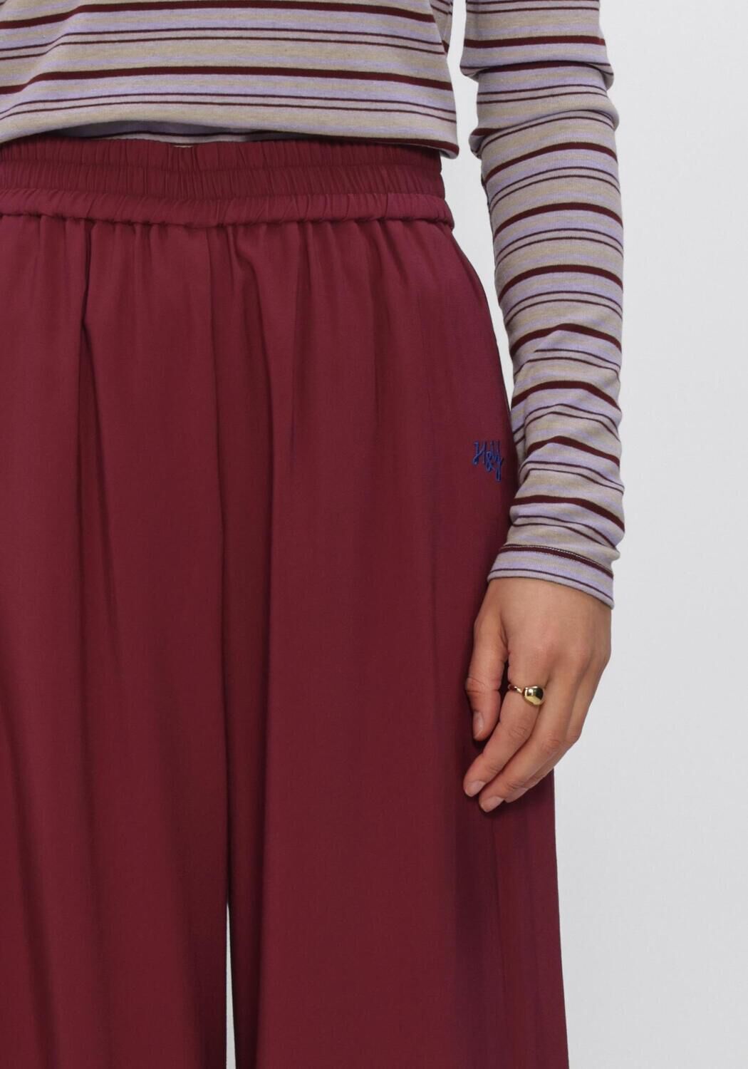 HARPER & YVE Pantalon large MEIKE-PA Bordeaux - large