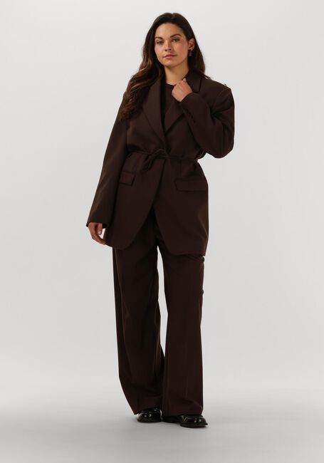 Bruine SELECTED WOMEN Wijde broek SLFWIDE-SIENNA MW PANT - large