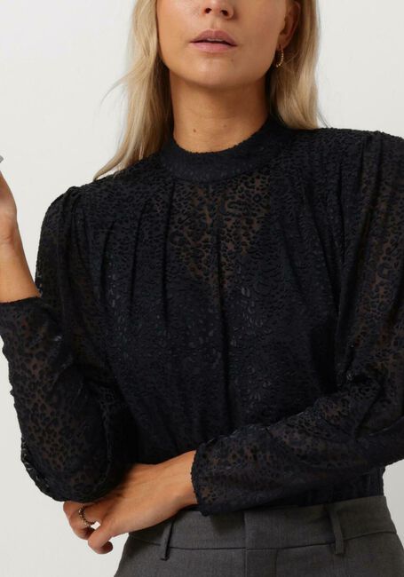 Blauwe SCOTCH & SODA  MOCK NECK TOP WITH OPEN BACK DETAIL - large