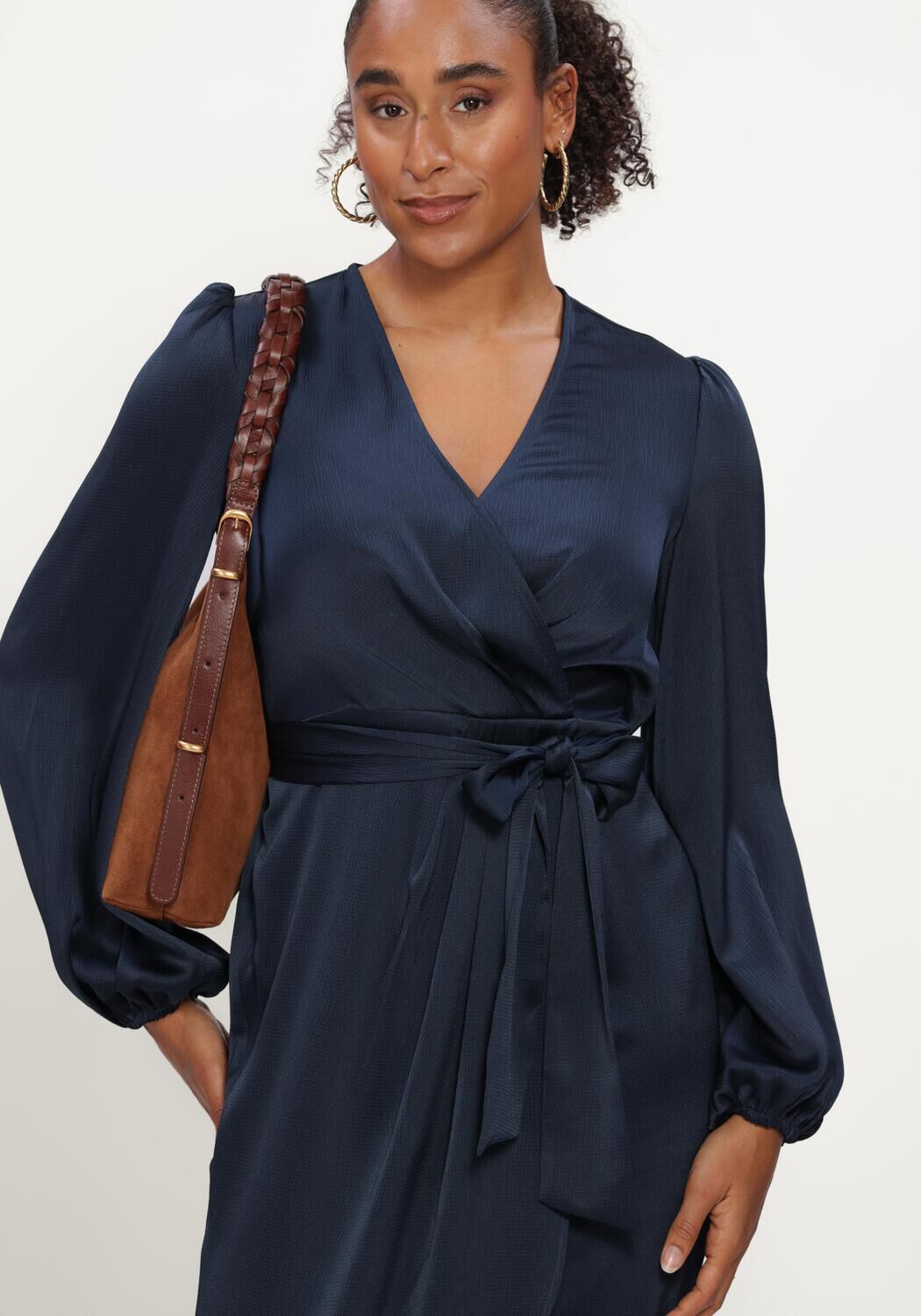 LINA LOCCHI Robe midi LL-BEA Bleu fonc&eacute; - large