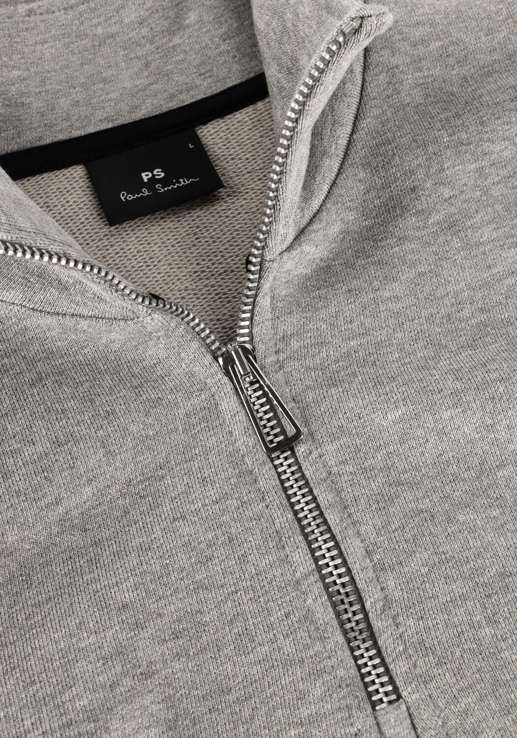 PS PAUL SMITH Pull MENS LS REG FIT HALF ZIP TOP ZEBRA en gris - large