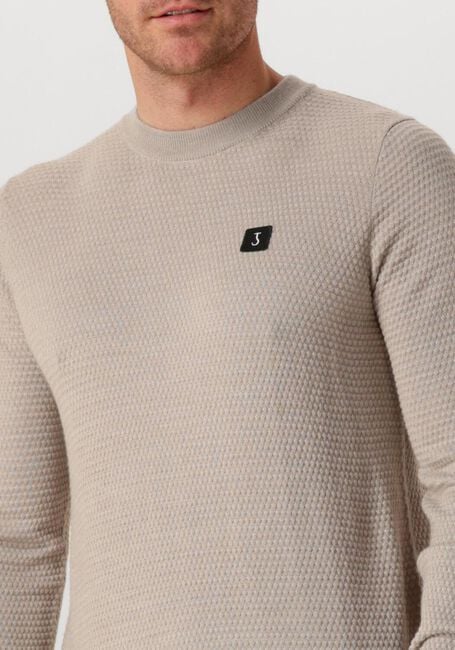 BUTCHER OF BLUE Pull STRUCTURE CREW en beige - large