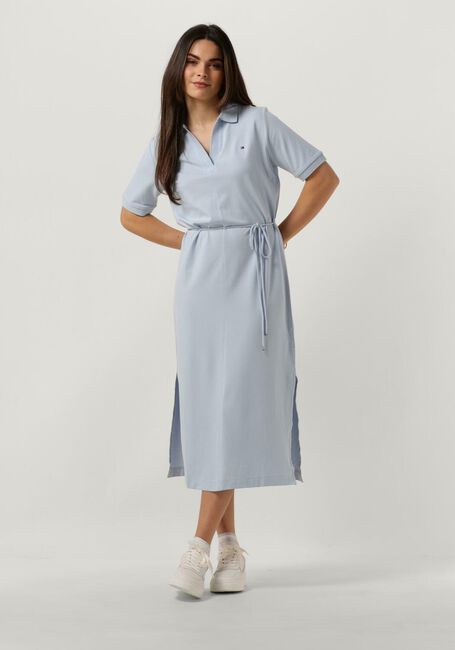 TOMMY HILFIGER Robe midi OPN PLKT LYLL POLO DRESS Bleu clair - large