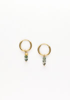 NOTRE-V Boucles d'oreilles OORBELLEN KLEIN GROEN KRALEN en vert - medium