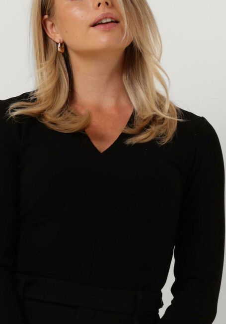 VANILIA 90S V NECK LONGSLEEVE Hauts & T-shirts en noir - large