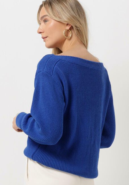 TOMMY HILFIGER Pull BOAT NK SWEATER COTTON RIB KNIT en bleu - large