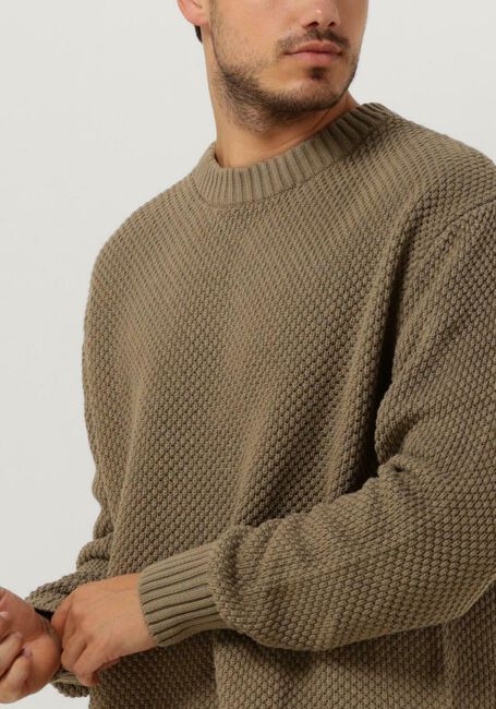Groene SELECTED HOMME Trui SLHBERT RELAXED LS KNIT - large