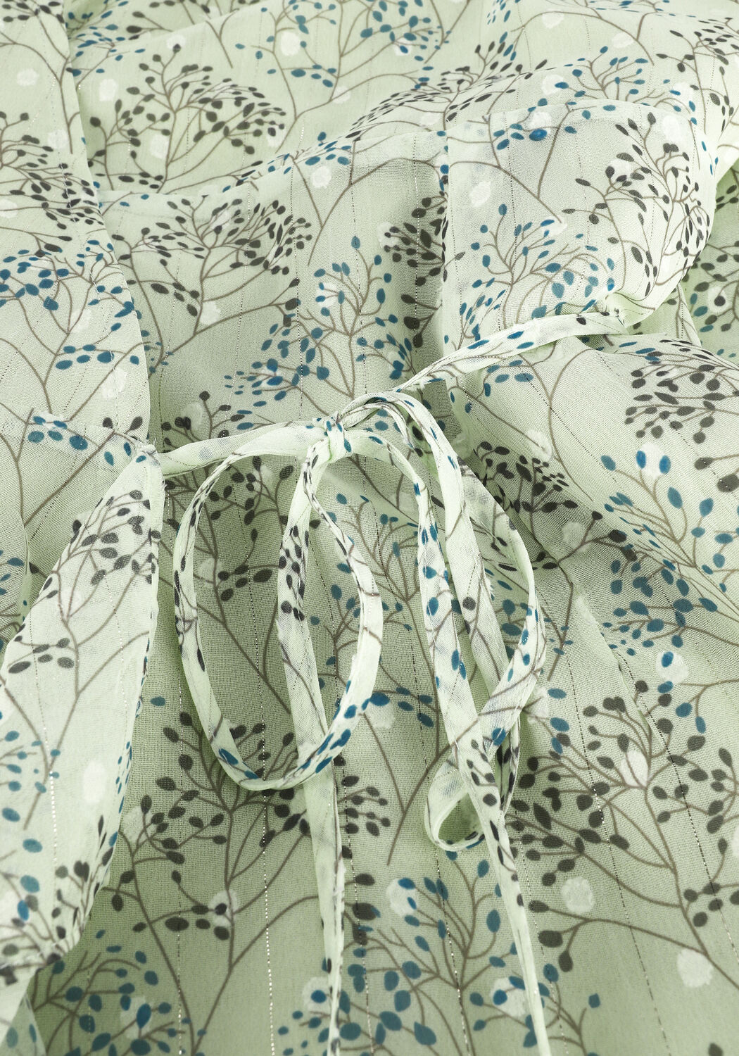 FREEBIRD Robe midi ROSY MIDI SS en vert - large