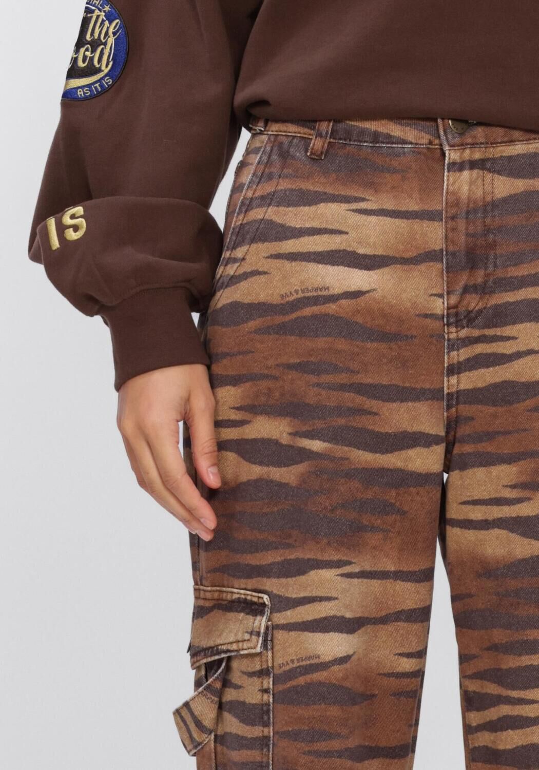 HARPER & YVE Pantalon large STELLA-PA en marron - large