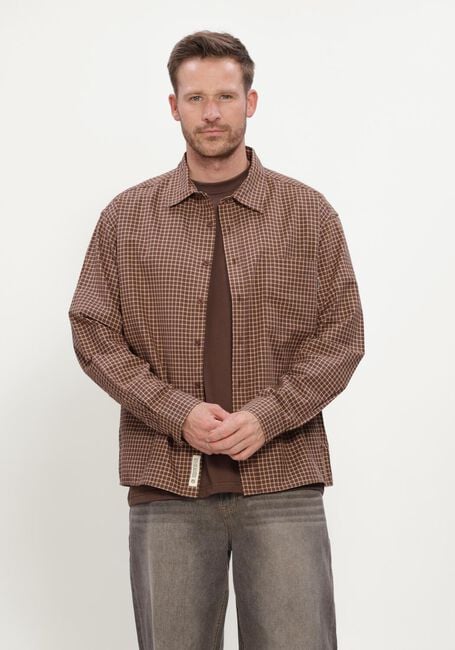 Bruine WOODBIRD Casual overhemd WBBUZO MAN CHECK SHIRT - large