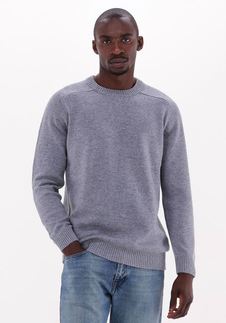 SELECTED HOMME Pull NEWCOBAN LAMBS WOOL CREW NECK W en gris - large