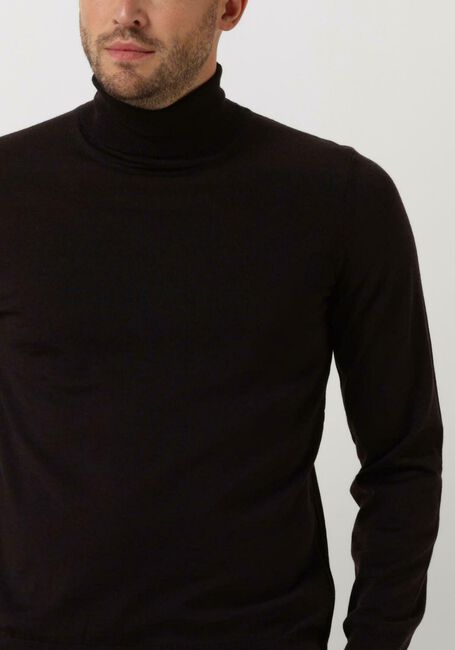 BOSS BLACK Col roulé MUSSO-P en marron - large