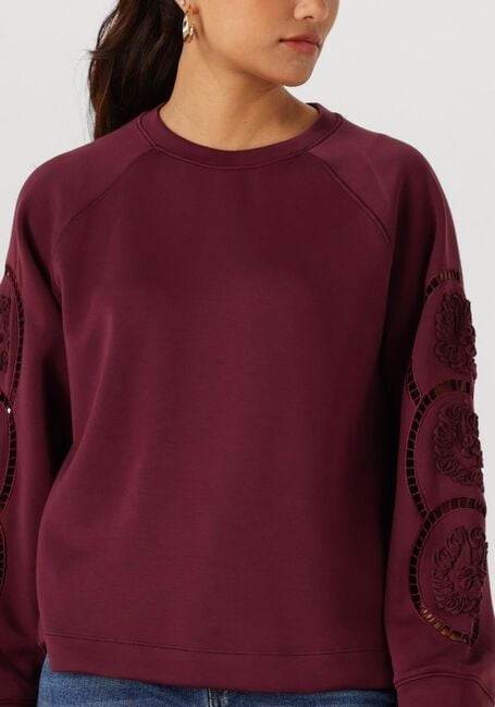Bordeaux OBJECT Trui OBJDORINA LO L/S SWEAT TOP - large