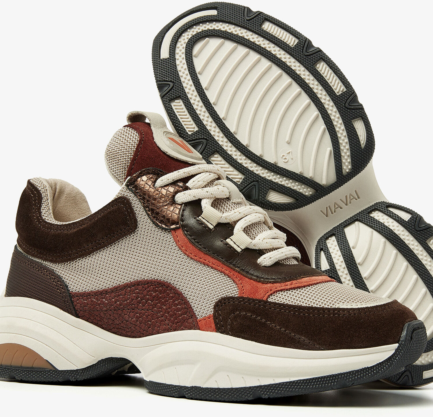 VIA VAI Baskets basses PEPPER FIN en rouge - large